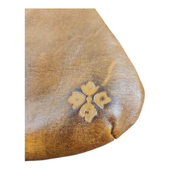 Patricia Nash Savena tooled brown leather clutch kisslock wallet missing strap - Picture 4 of 16
